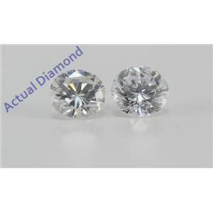 A Pair of Round Cut Loose Diamonds (0.32 Ct, F-G Color, SI2-VS1 Clarity)