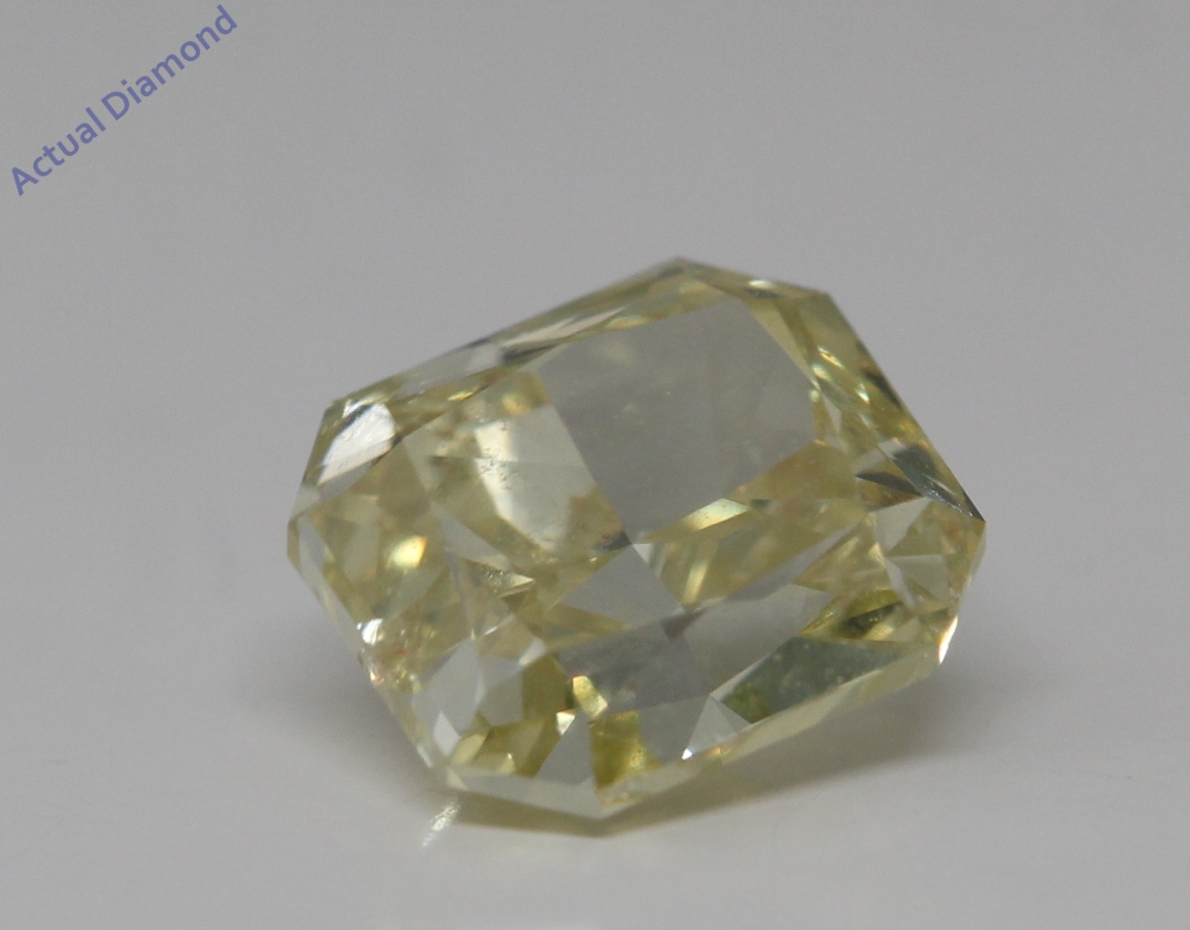 Radiant Cut Loose Diamond (1.52 Ct,Fancy Brownish Greenish Yellow Color,Si2  Clarity) GIA Certified