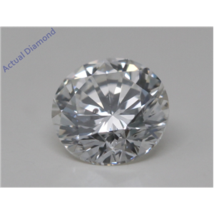 Round Cut Loose Diamond (0.59 Ct,H Color,Si2 Clarity) GIA Certified
