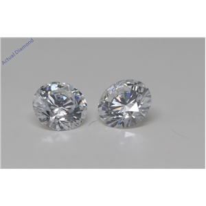A Pair Of Round Cut Loose Diamonds (0.61 Ct,D Color,Vvs2-Vvs1 Clarity) GIA Certified