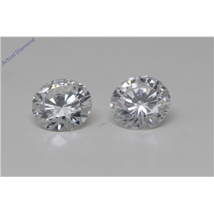 A Pair Of Round Cut Loose Diamonds (0.69 Ct,E Color,Vs1- Vs2 Clarity) GIA Certified