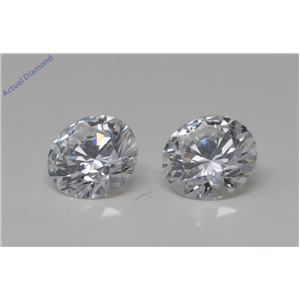 A Pair Of Round Cut Loose Diamonds (0.81 Ct,D Color,Vs1-Vvs1 Clarity) GIA Certified