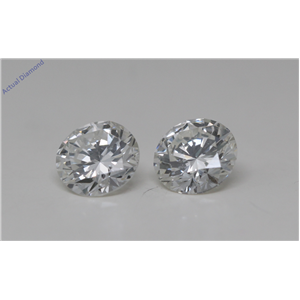 A Pair Of Round Cut Loose Diamonds (1.03 Ct,H Color,Vs2-Vvs1 Clarity) GIA Certified