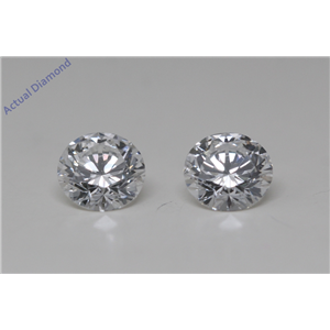 A Pair Of Round Cut Loose Diamonds (1.04 Ct,D Color,Si1 Clarity) GIA Certified