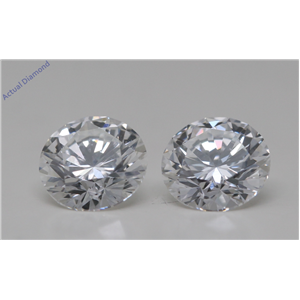 A Pair Of Round Cut Loose Diamonds (1 Ct,D-F Color,Si1 Clarity) GIA Certified