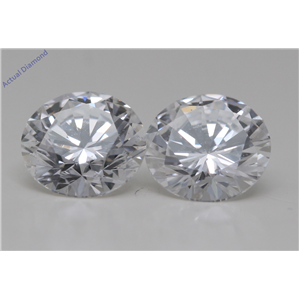 A Pair Of Round Cut Loose Diamonds (2.05 Ct,D Color,Si1-Si2 Clarity) GIA Certified