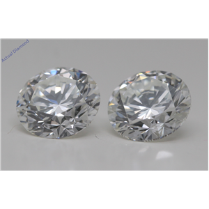 A Pair Of Round Cut Loose Diamonds (3 Ct,I Color,Vs1 Clarity) GIA Certified