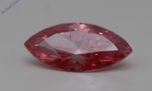 Marquise Cut Loose Diamond (0.55 Ct,Pink(Hpht,Irradiated) Color,Vs2 Clarity) Aig Certified