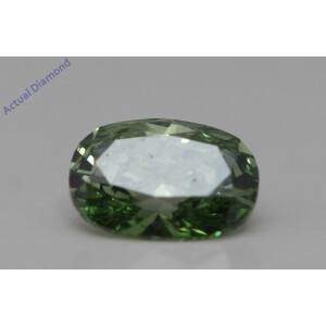 Oval Cut Loose Diamond (0.55 Ct,Green(Irradiated) Color,Vs2 Clarity)