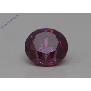 Round Cut Loose Diamond (0.51 Ct,Pink(Hpht,Irradiated) Color,Vs2 Clarity)