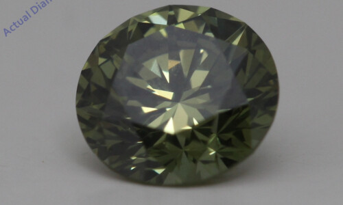 Round Cut Loose Diamond (0.92 Ct,Green(Irradiated) Color,Vs1 Clarity)