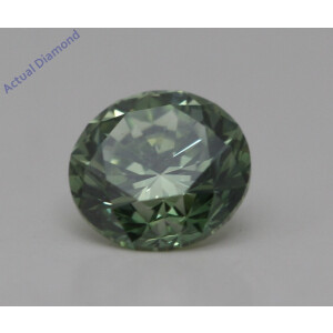 Round Cut Loose Diamond (0.7 Ct,Green(Irradiated) Color,Vs1 Clarity)