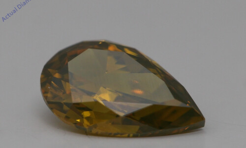 Pear Cut Loose Diamond (1.07 Ct,Brown(Irradiated) Color,Vvs2 Clarity)