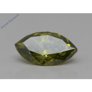 Marquise Cut Loose Diamond (0.73 Ct,Green(Irradiated) Color,Si1 Clarity)