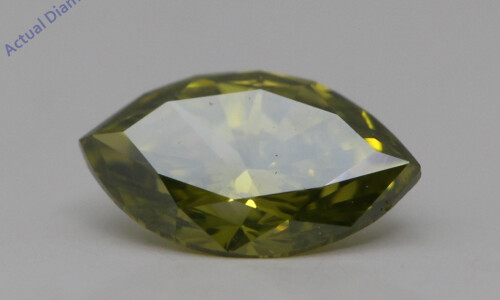 Marquise Cut Loose Diamond (0.73 Ct,Green(Irradiated) Color,Si1 Clarity)