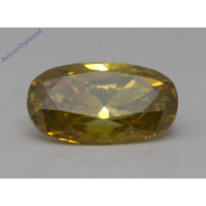 Oval Cut Loose Diamond (1 Ct,Yellow(Irradiated) Color,Si1 Clarity) IGL Certified