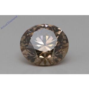 Round Cut Loose Diamond (1.12 Ct,Cognac Brown(Irradiated) Color,Si1 Clarity)