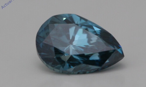 Pear Cut Loose Diamond (0.69 Ct,Ocean Blue(Irradiated) Color,Vs2 Clarity)