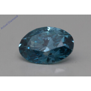 Oval Cut Loose Diamond (0.5 Ct,Sky Blue(Irradiated) Color,Vs1 Clarity)
