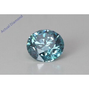 Round Cut Loose Diamond (0.41 Ct,Blue(Irradiated) Color,Vs1 Clarity)