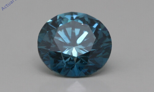 Round Cut Loose Diamond (1.04 Ct,Sky Blue(Irradiated) Color,Vs1 Clarity)