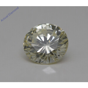 Round Cut Loose Diamond (0.74 Ct,Yellow(Irradiated) Color,Si1 Clarity)
