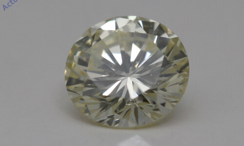 Round Cut Loose Diamond (0.74 Ct,Yellow(Irradiated) Color,Si1 Clarity)