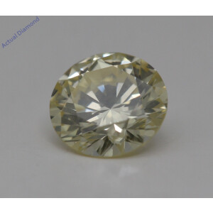 Round Cut Loose Diamond (0.75 Ct,Yellow(Irradiated) Color,Si1 Clarity)