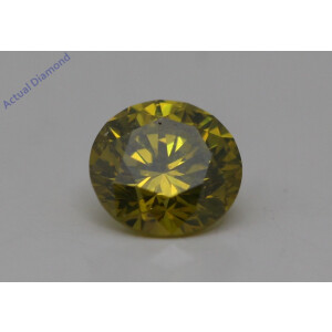 Round Cut Loose Diamond (0.3 Ct,Yellow(Irradiated) Color,Vs1 Clarity)