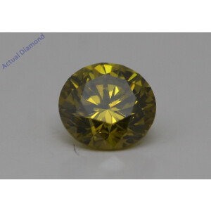 Round Cut Loose Diamond (0.32 Ct,Yellow(Irradiated) Color,Vs1 Clarity)