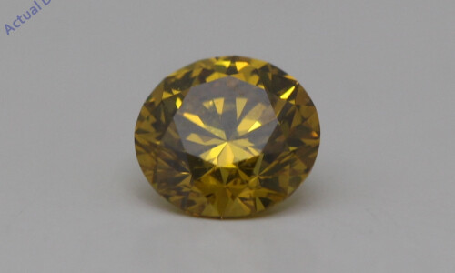 Round Cut Loose Diamond (0.39 Ct,Yellow(Irradiated) Color,Vs1 Clarity)