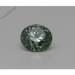 Round Cut Loose Diamond (0.37 Ct,Green(Irradiated) Color,Vs1 Clarity)