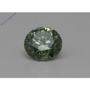 Round Cut Loose Diamond (0.47 Ct,Green(Irradiated) Color,Vs1 Clarity)