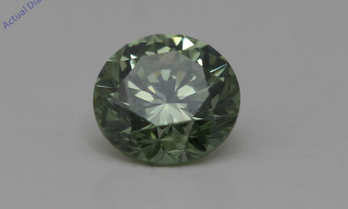 Round Cut Loose Diamond (0.47 Ct,Green(Irradiated) Color,Vs1 Clarity)