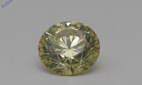 Round Cut Loose Diamond (0.4 Ct,Yellow(Irradiated) Color,Vs1 Clarity)