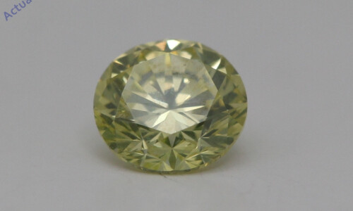 Round Cut Loose Diamond (0.4 Ct,Yellow(Irradiated) Color,Vs1 Clarity)