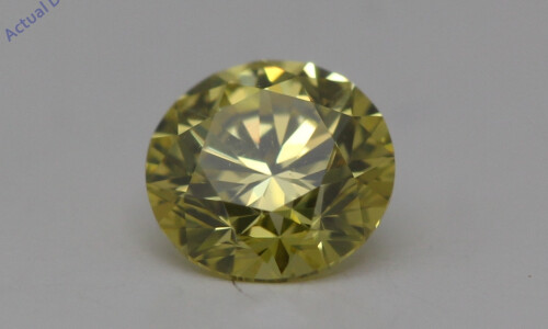 Round Cut Loose Diamond (0.41 Ct,Yellow(Irradiated) Color,Vs1 Clarity)
