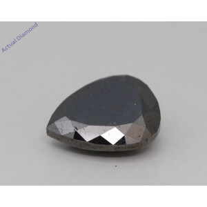 Pear Cut Loose Diamond (3.57 Ct,Black(Irradiated) Color,Clarity)