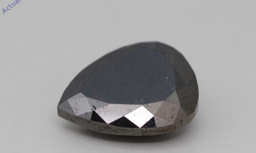 Pear Cut Loose Diamond (3.57 Ct,Black(Irradiated) Color,Clarity)