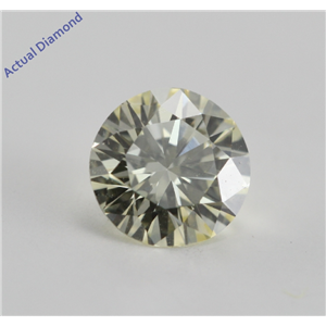 Round Cut Loose Diamond (0.56 Ct, Yellow U-V  ,VVS2) GIA Certified