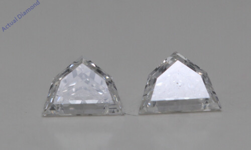 A Pair Of Half Moon Cut Loose Diamonds (0.64 Ct,F Color,Si1 Clarity)