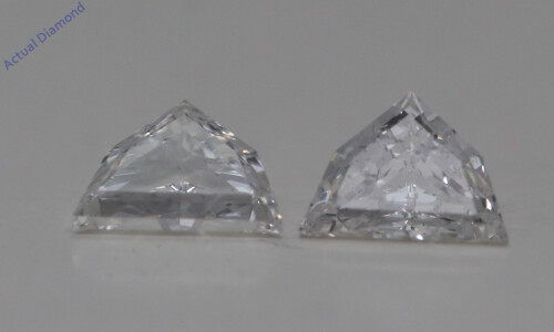 A Pair Of Half Moon Cut Loose Diamonds (0.58 Ct,G Color,Vs2-Si1 Clarity)
