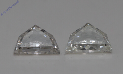 A Pair Of Half Moon Cut Loose Diamonds (0.67 Ct,H-I Color,Si2 Clarity)