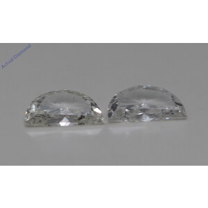 A Pair Of Half Moon Cut Loose Diamonds (0.45 Ct,H Color,Si1-Si2 Clarity)