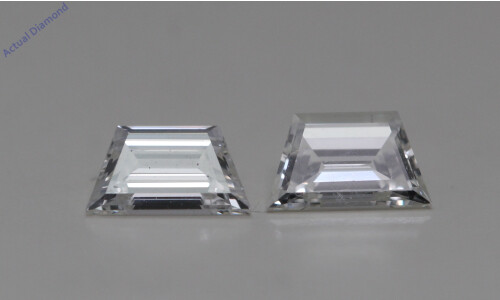A Pair Of Trapezoid Step Cut Cut Loose Diamonds (0.6 Ct,I Color,Vvs2 Clarity)