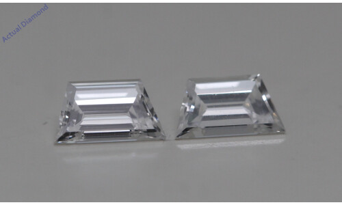 A Pair Of Trapezoid Step Cut Cut Loose Diamonds (0.48 Ct,F Color,Vvs1 Clarity)