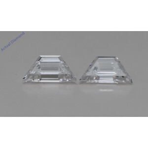 A Pair Of Trapezoid Step Cut Cut Loose Diamonds (0.64 Ct,F Color,Si3 Clarity)