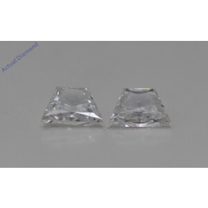 A Pair Of Trapezoid Brilliant Cut Loose Diamonds (0.52 Ct,G Color,Vs2-Si1 Clarity)