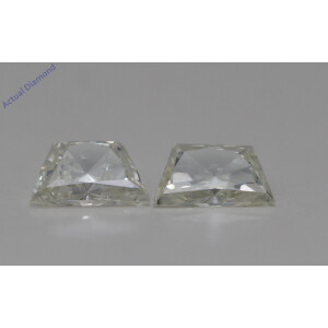 A Pair Of Trapezoid Brilliant Cut Loose Diamonds (0.77 Ct,K Color,Vs2-Si1 Clarity)