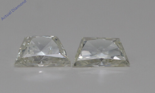 A Pair Of Trapezoid Brilliant Cut Loose Diamonds (0.77 Ct,K Color,Vs2-Si1 Clarity)